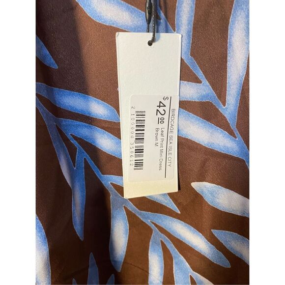 NWT Pretty Garbage Woman’s Leaf Print Mini dress Size Medium - Picture 4 of 5